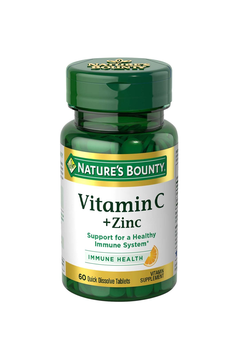 قرص زینک و ویتامین C برند Nature's - بسته 60 عددی