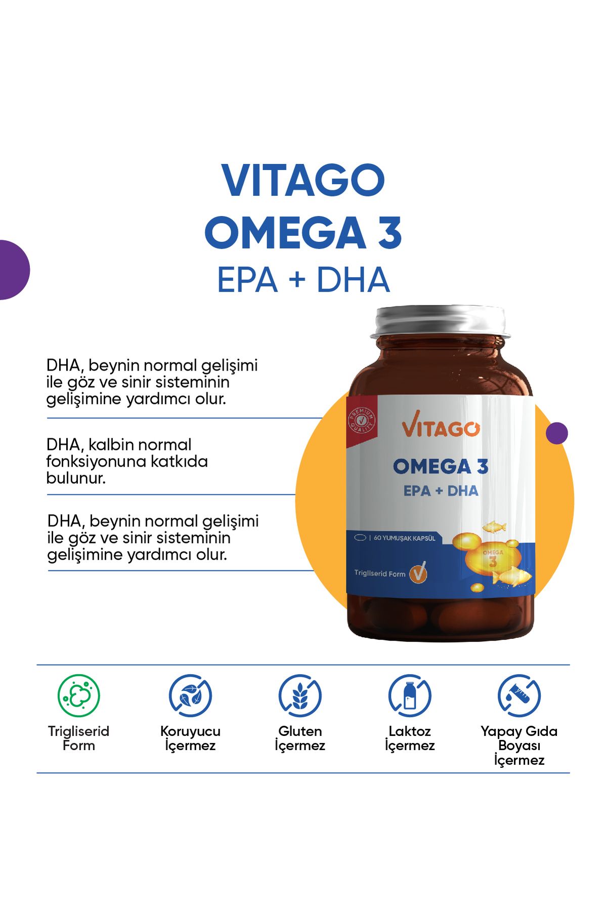 قرص امگا3 Vitago- بسته 60 عددی