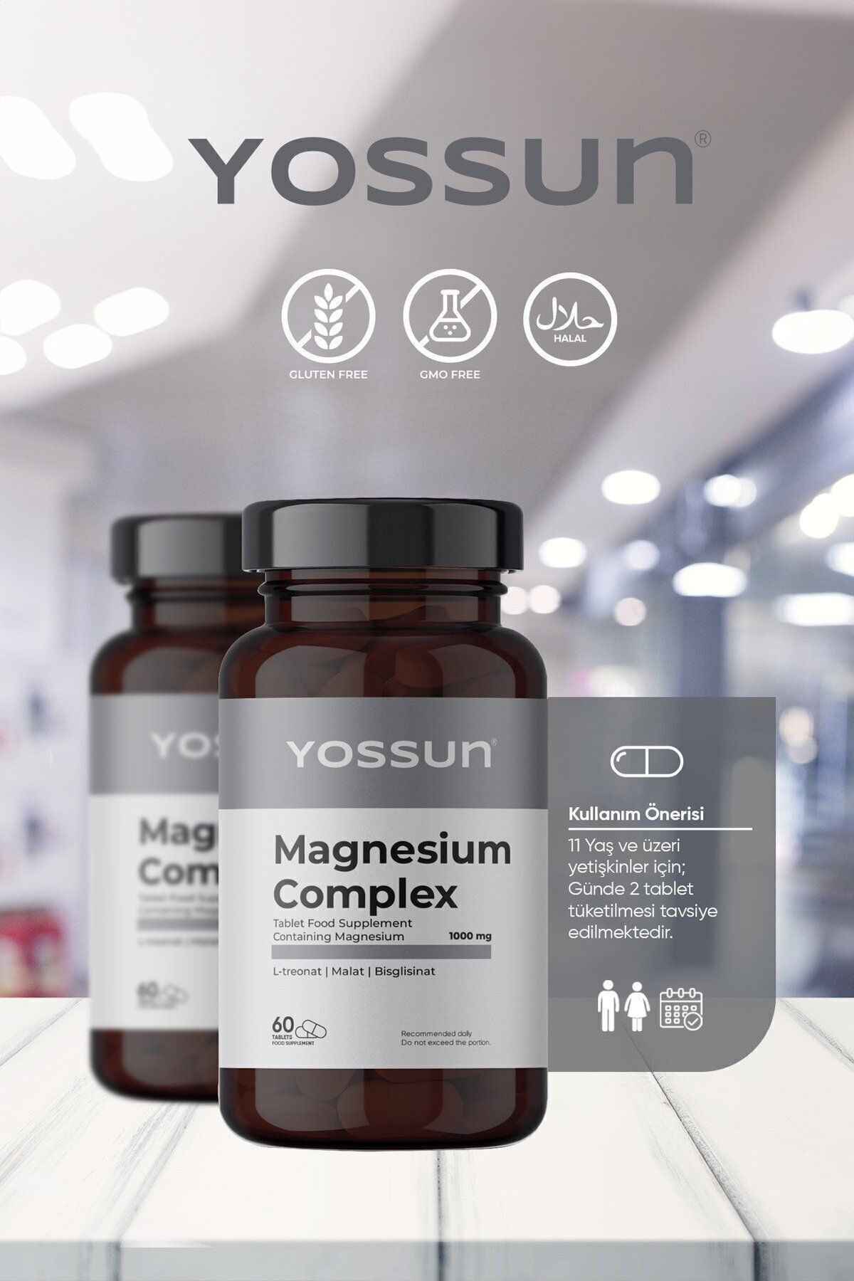 قرص منیزیم کمپلکس yossun - بسته ۶۰ عددی - Image 7