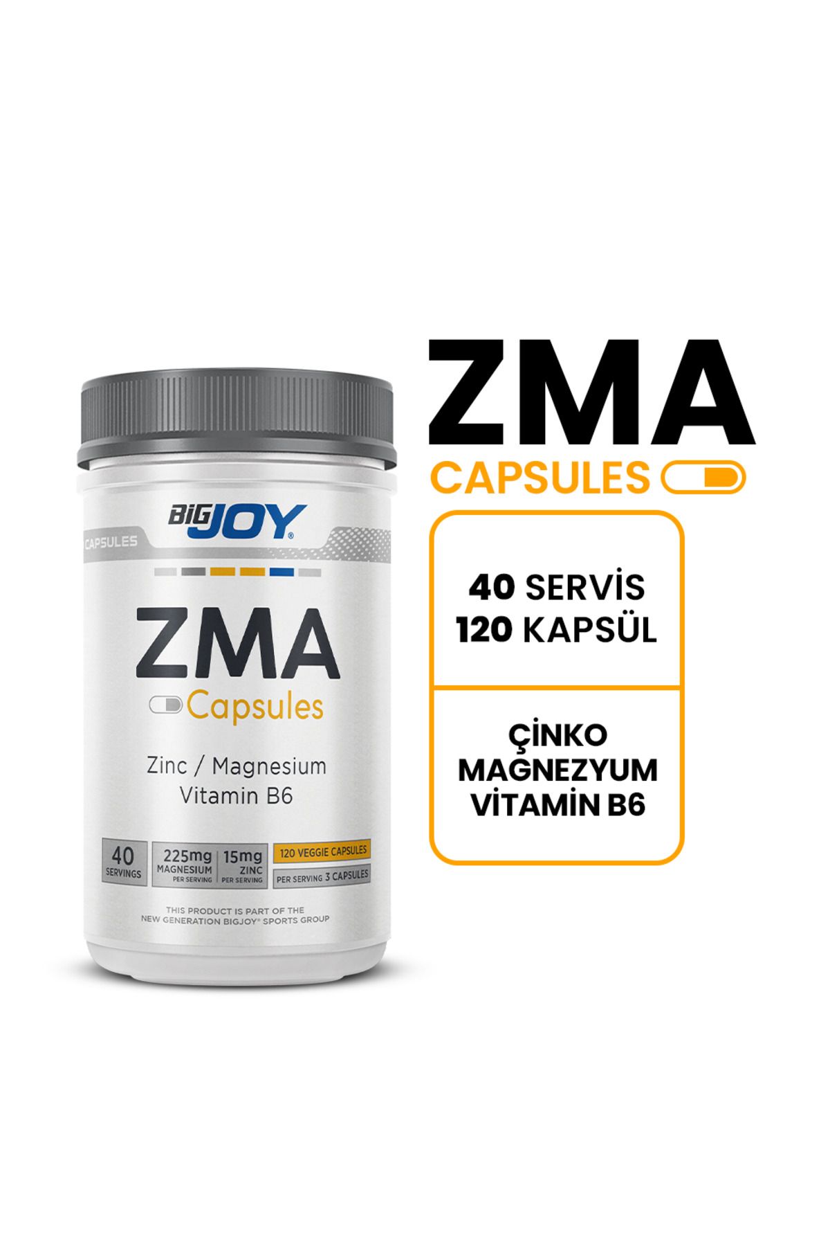 کپسول ZMA برند Bigjoy - بسته ۱۲۰ عددی