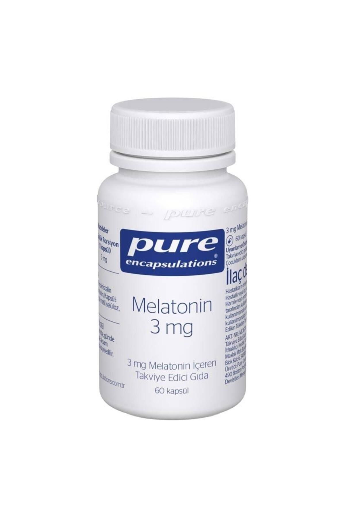 کپسول ملاتونین 3 میلی گرم Pure Encapsulations بسته۶۰ عددی