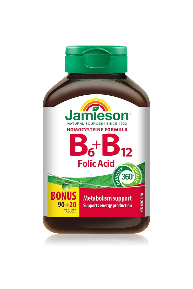 قرص ویتامین B6 B12 و فولیک اسید Jamieson - بسته 110 عددی