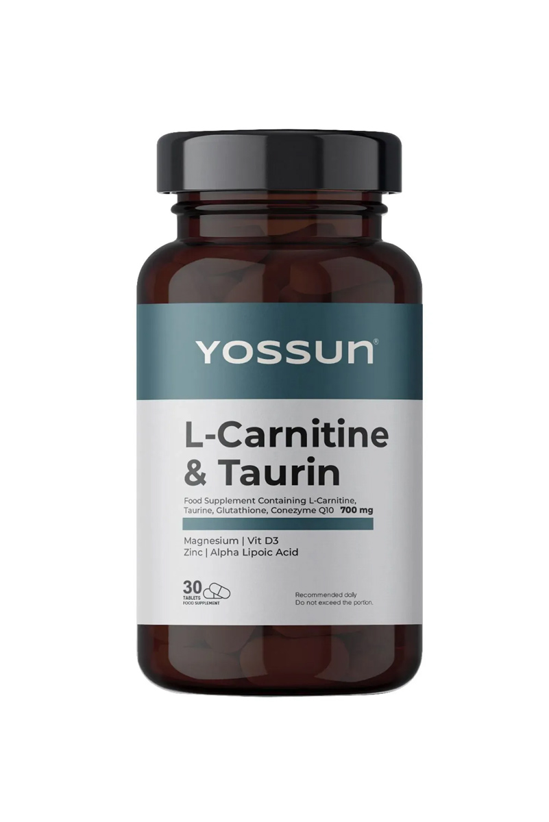 قرص ال کارنیتین و تورین yossun - بسته 30 عددی