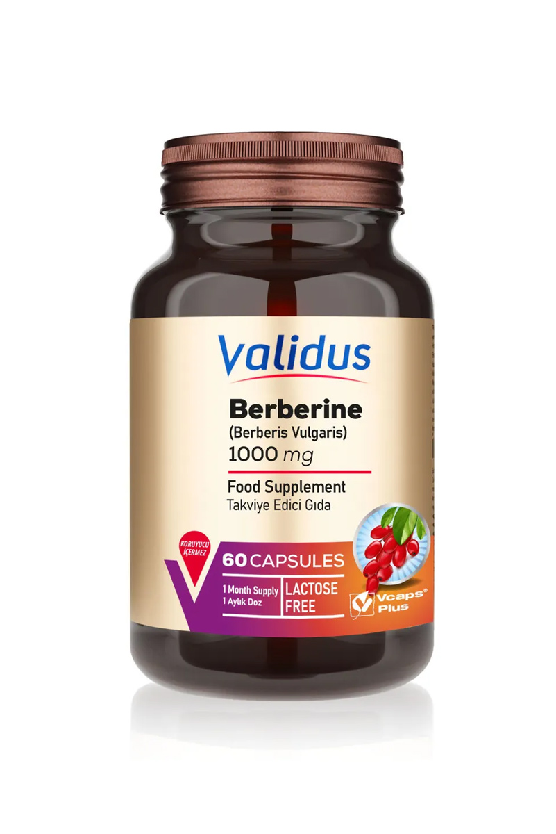 کپسول بربرین ۱۰۰۰میلی گرم Validus - بسته ۶۰ عددی