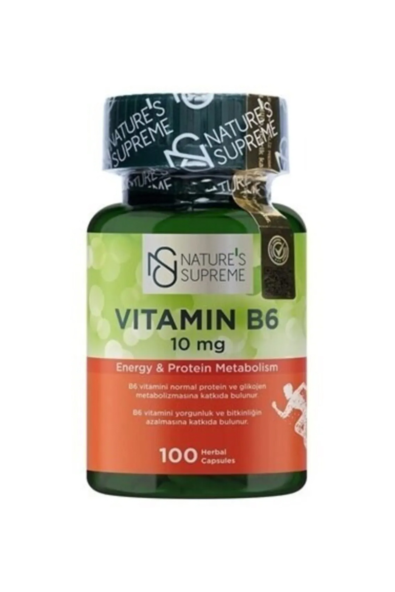 کپسول ویتامین B6 برند Natures Supreme - بسته ۱۰۰ عددی