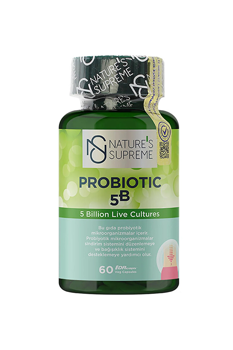 کپسول پروبیوتیک 5b برند Natures Supreme - بسته ۶۰ عددی