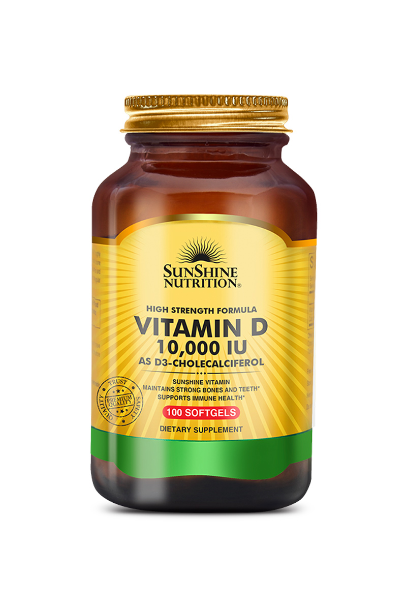 سافت ژل ویتامین D مقدار ۱۰۰۰۰IU برند Sunshine - بسته ۱۰۰ عددی