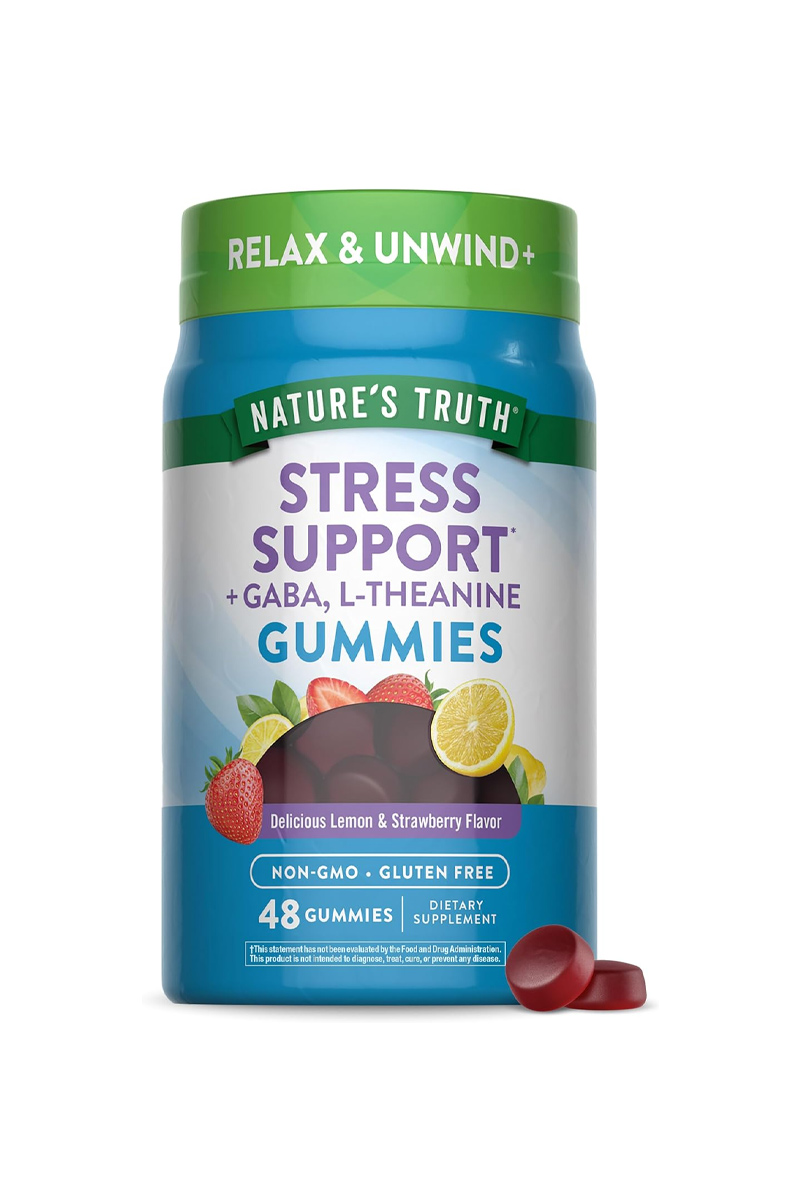 پاستیل آرامش‌بخش لیمو و توت فرنگی Nature's Truth - بسته 48 عددی