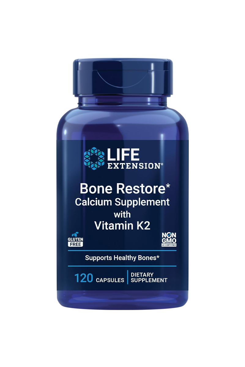 کپسول کلسیم و ویتامین K2 برند Life Extension - بسته 120 عددی