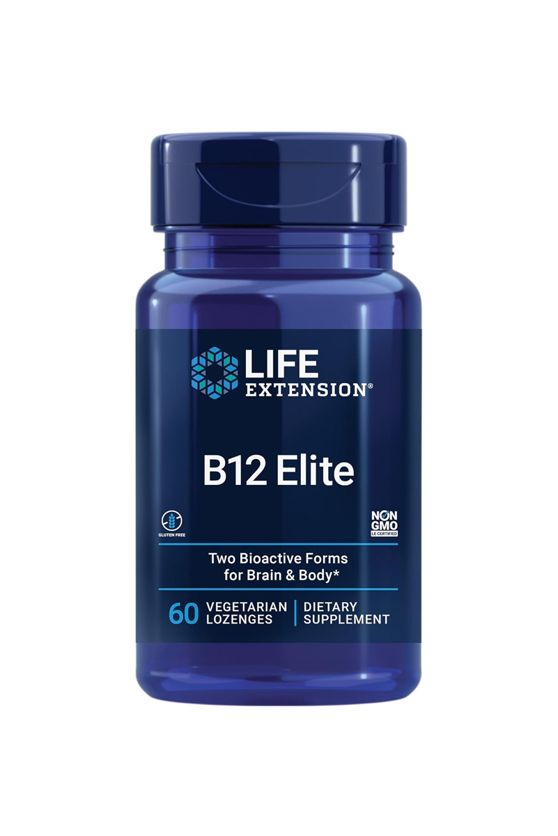 قرص جویدنی ویتامین B12 Elite برند Life Extension - بسته ۶۰ عددی