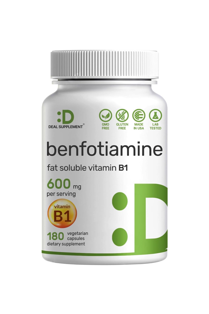 کپسول بنفوتیامین (ویتامین B1) DEAL SUPPLEMENT - بسته 180 عددی