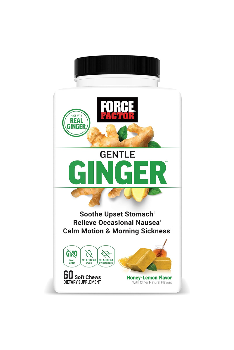پاستیل زنجبیل ضد تهوع و بهبود دهنده گوارش Force Factor – بسته 60 عددی