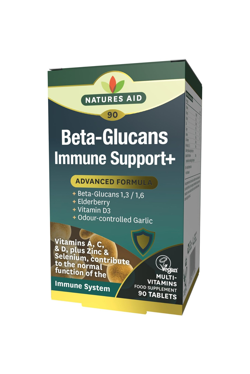 قرص بتا-گلوکانوز تقویت کننده سیستم ایمنی Natures Aid - بسته 90 عددی