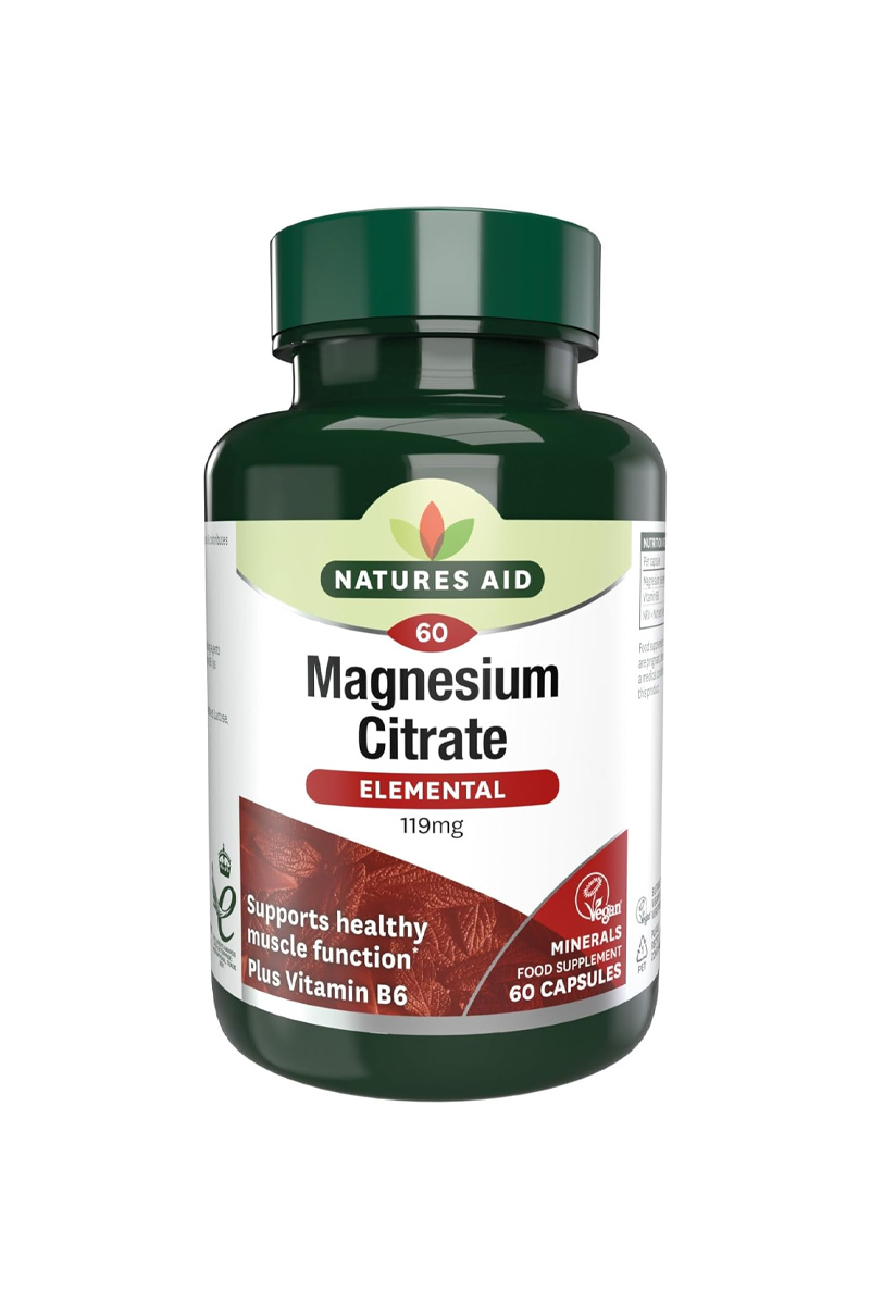 کپسول منیزیم سیترات Natures Aid - بسته ۶۰ عددی