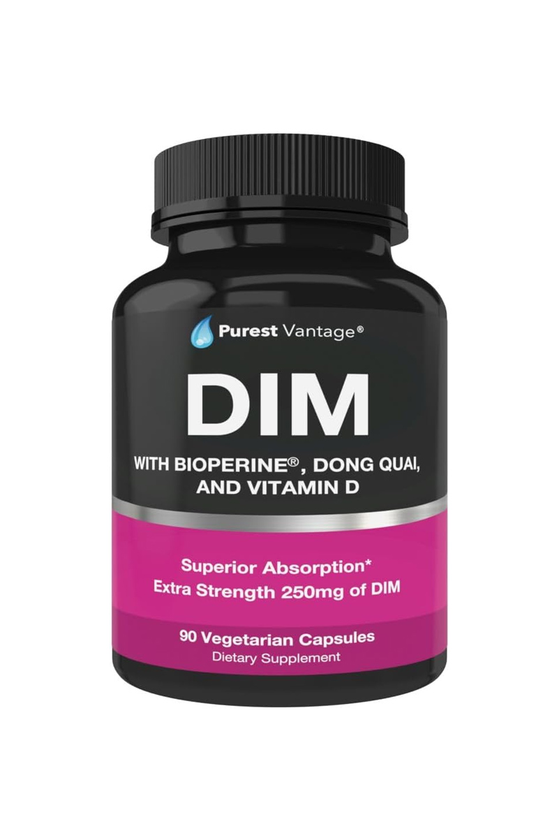 کپسول DIM (دی‌ ایندولیل‌ متان) حاوی بیوپرین Purest vantage - بسته 90 عددی