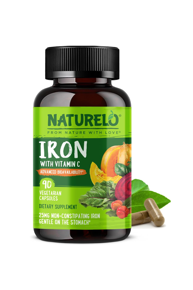 کپسول گیاهی آهن NATURELO - بسته 90 عددی