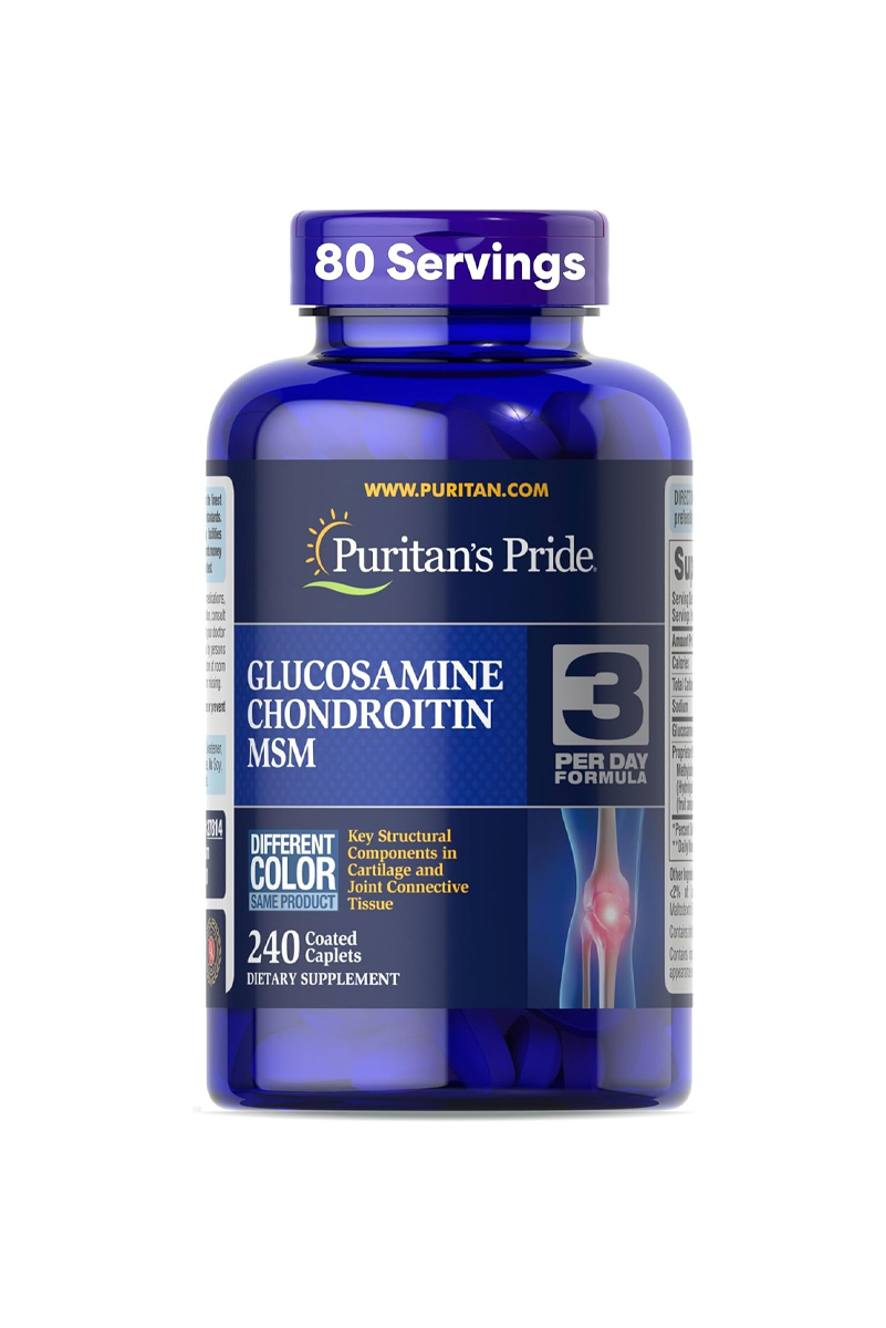 کپسول‌‌ گلوکوزامین، کندرویتین و MSM برند Puritan's Pride - بسته 240 عددی
