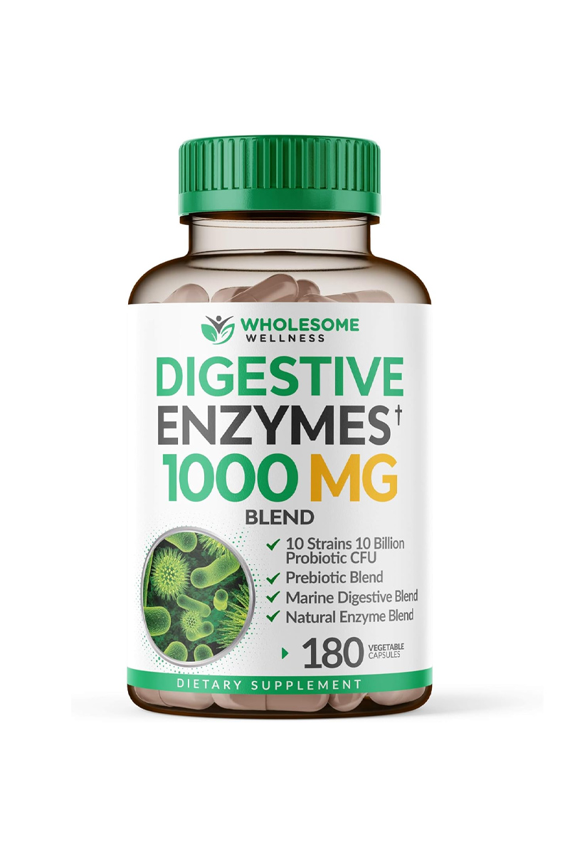 کپسول آنزیم‌ گوارشی Wholesome Wellness - بسته 180 عددی