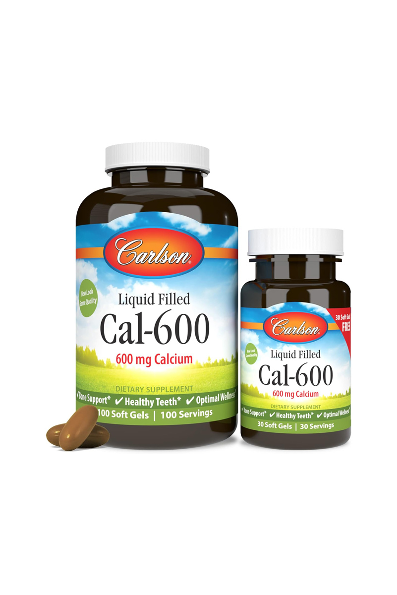 سافت‌ ژل کلسیم Carlson - بسته 100 عددی + 30 عدد رایگان