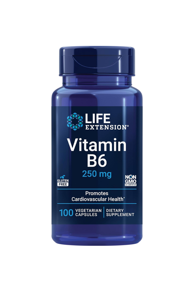 کپسول ویتامین B6 مقدار 250 میلی‌گرم Life Extension - بسته 100 عددی