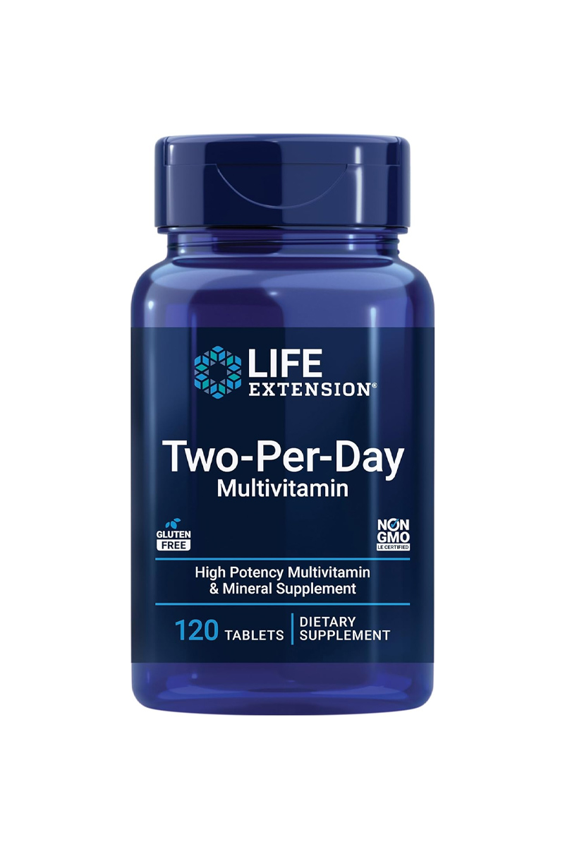قرص مولتی‌ ویتامین مینرال دو وعده‌ای Life Extension - بسته ۱۲۰ عددی