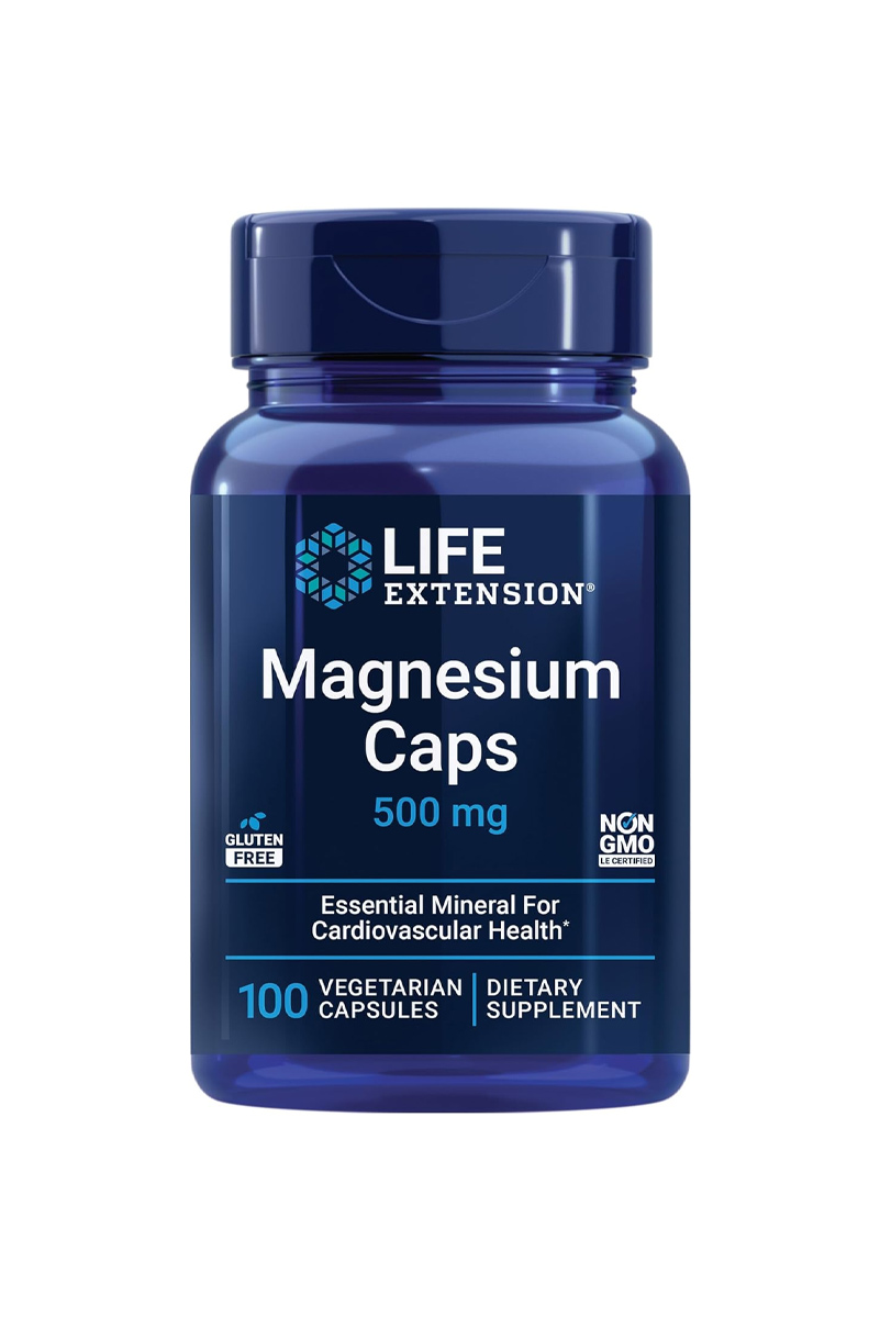 کپسول منیزیم ۵۰۰ میلی‌گرم Life Extension - بسته 100 عددی