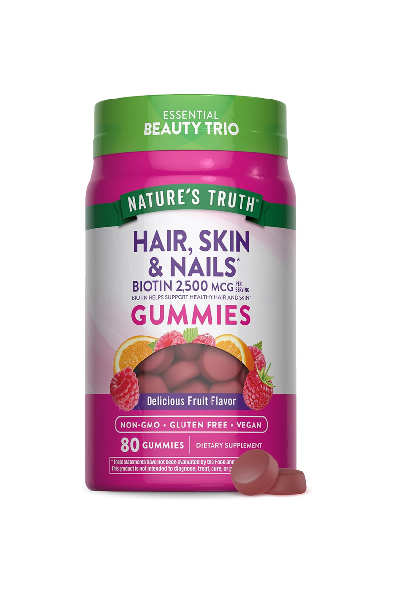پاستیل وگان بیوتین Nature's Truth - بسته 8۰ عددی