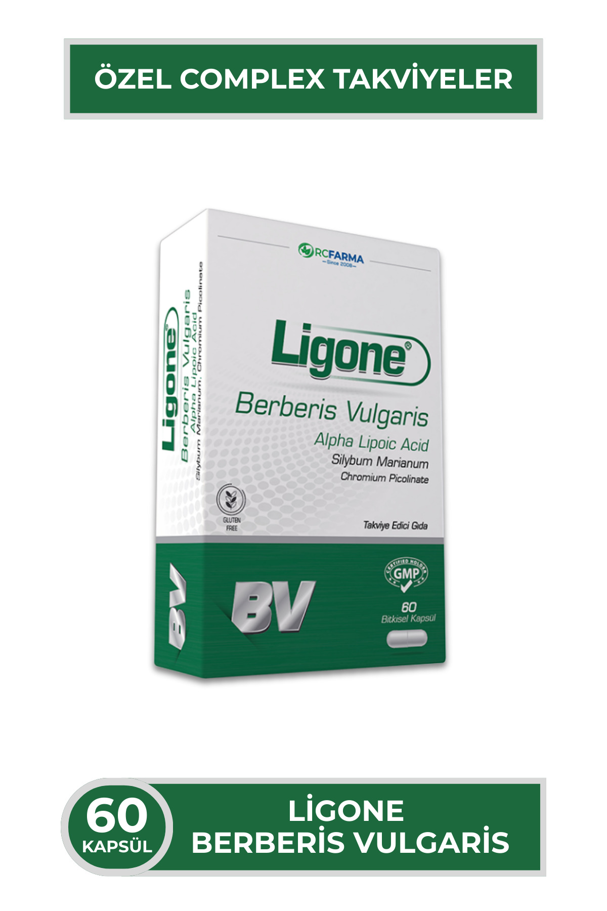 کپسول بربرین ۱۰۰۰ میلی گرم Ligone - بسته ۶۰ عددی
