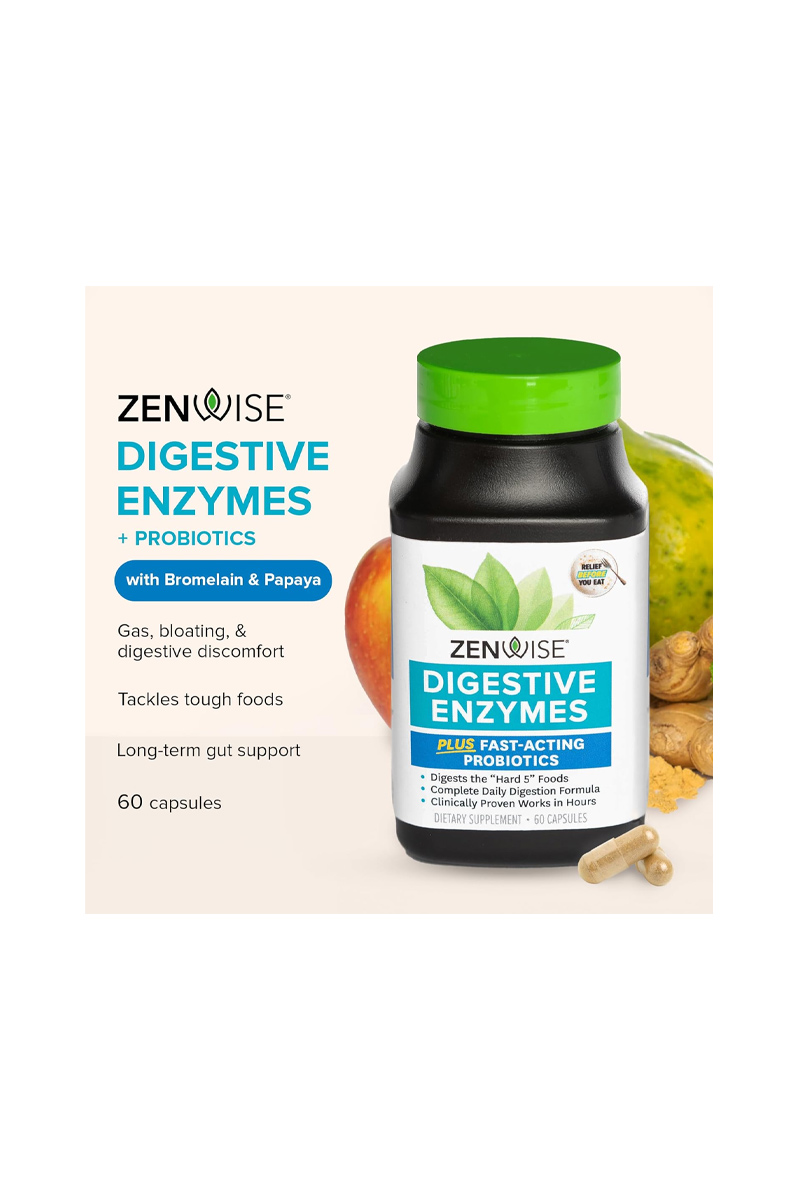 کپسول آنزیم‌ گوارشی Zenwise – بسته 180 عددی