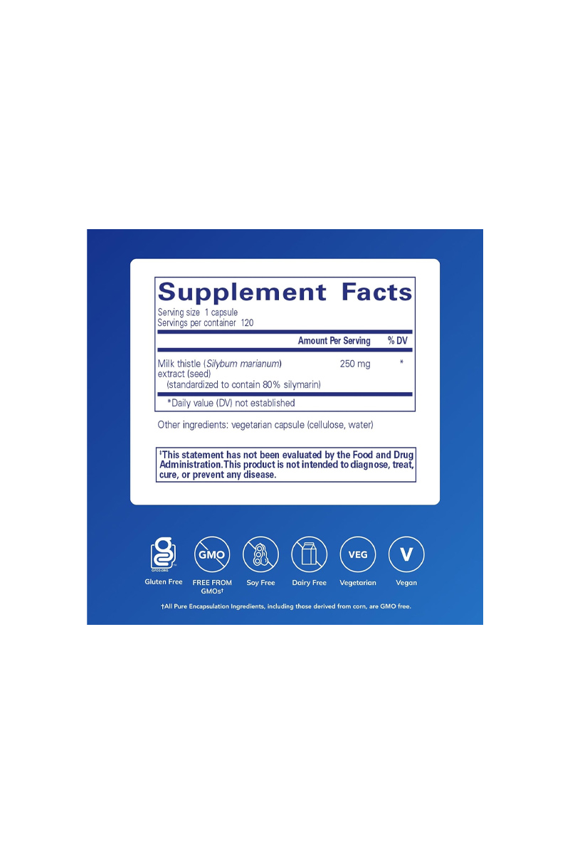 کپسول عصاره خار مریم Pure Encapsulations - بسته ۱۲۰ عددی