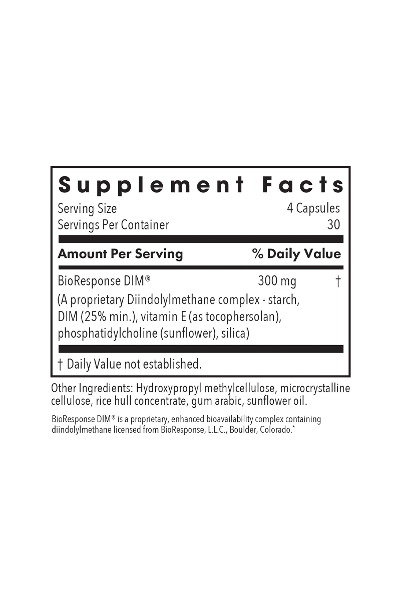 کپسول گیاهی DIM (دی‌ ایندولیل‌ متان) Allergy Research Group - بسته 120 عددی