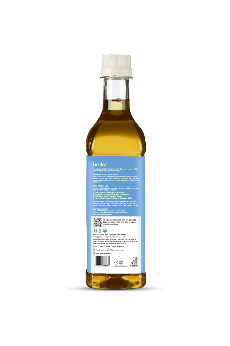 روغن کرچک خوراکی Pure & Sure - حجم 500 میلی لیتر