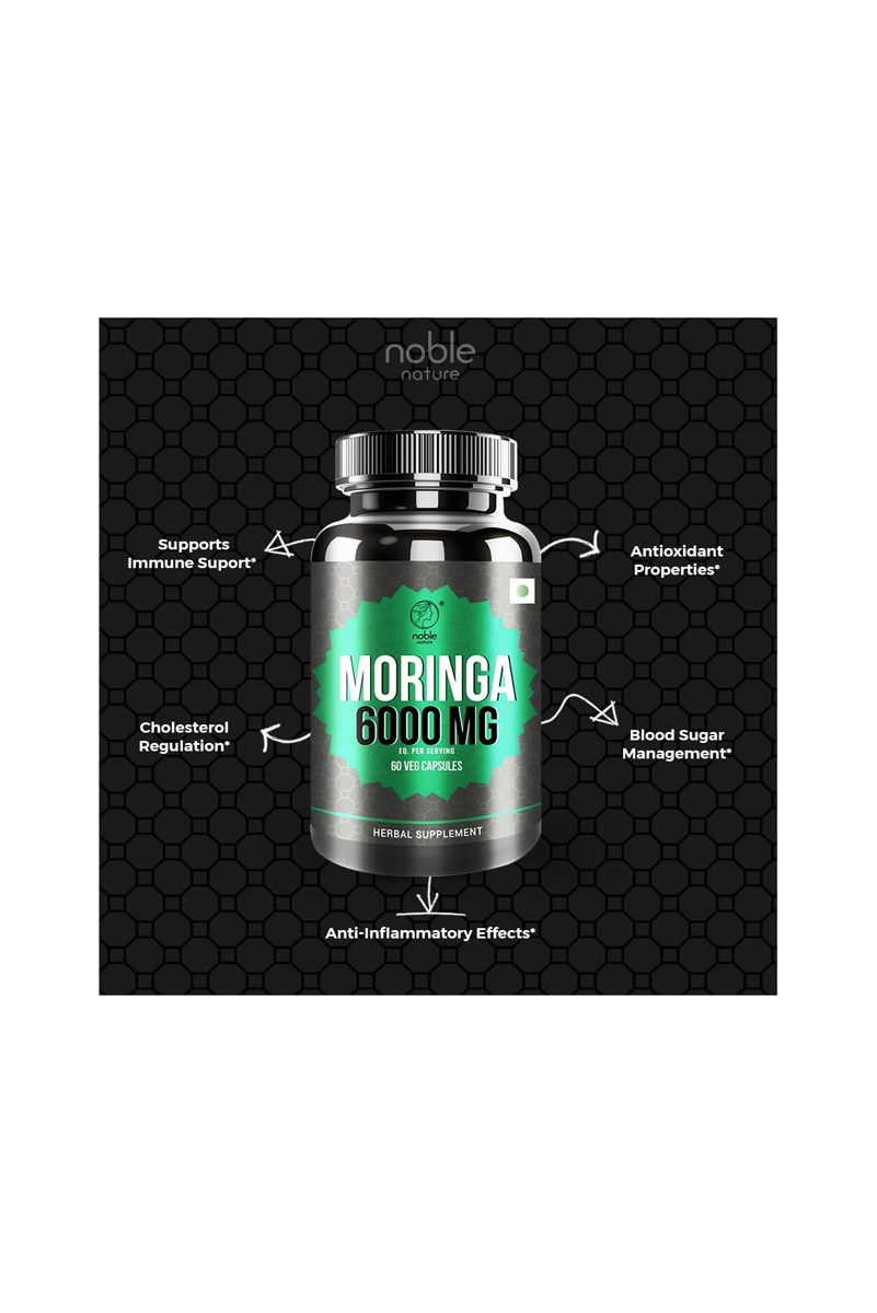 کپسول گیاهی عصاره مورینگا Noble Nature - بسته 60 عددی