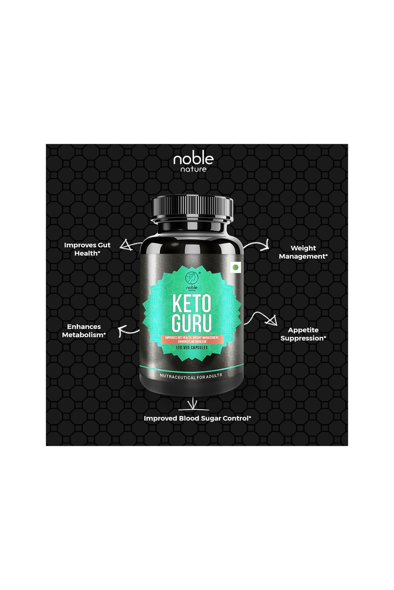 کپسول چربی‌ سوز کتو گورو Noble Nature - بسته ۱۲۰ عددی