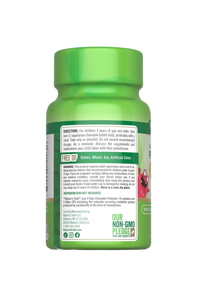 قرص پروبیوتیک جویدنی کودکان Nature's Truth - بسته 30 عددی