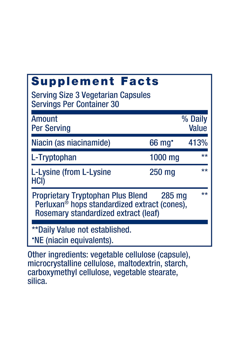 کپسول تریپتوفان پلاس Life Extension - بسته 90 عددی