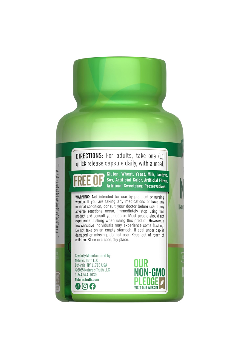 کپسول نیاسین Nature's Truth - بسته 100 عددی