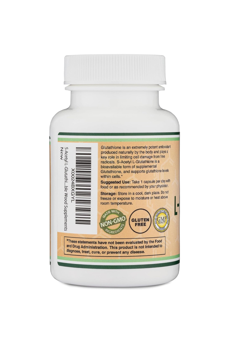 کپسول ال گلوتاتیون استیل Double Wood - بسته 60 عددی