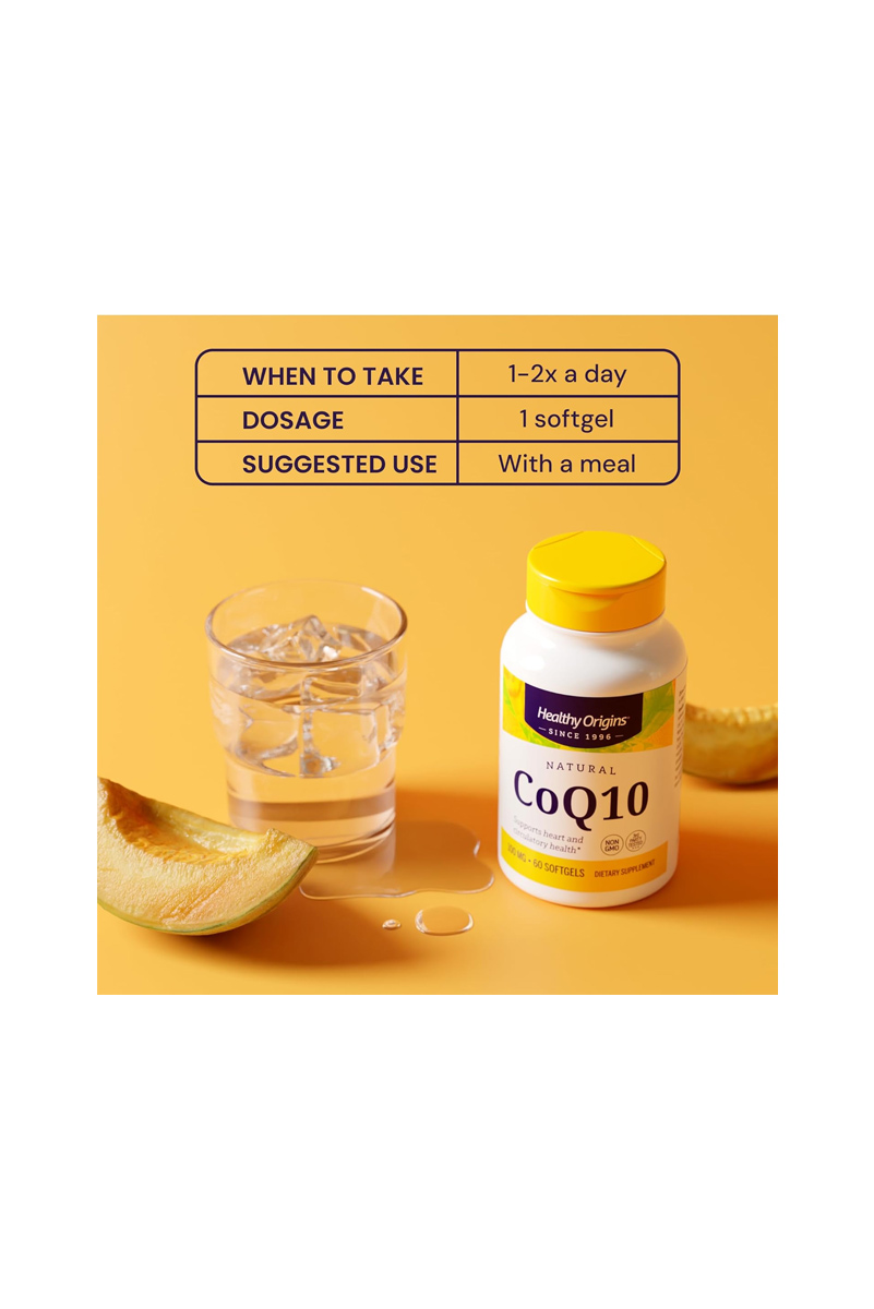 سافت ژل کوآنزیم Q10 مقدار ۱۰۰ میلی گرم Healthy Origins - بسته 150 عددی