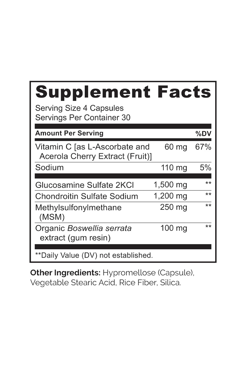 کپسول گلوکوزامین، کندرویتین، MSM برند NATURELO - بسته 120 عددی