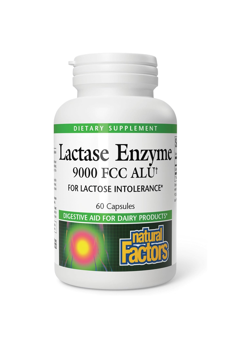 کپسول آنزیم لاکتاز 9000Fcc Alu برند Natural Factors - بسته ۶۰ عددی
