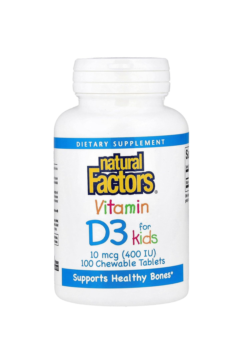 قرص جویدنی ویتامین D3 مناسب کودکان Natural Factors - بسته ۱۰۰ عددی