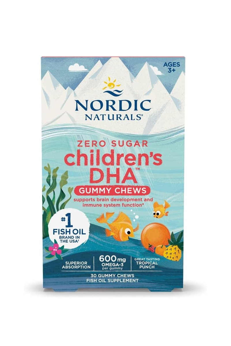 پاستیل روغن ماهی DHA برند Nordic Naturals - بسته ۳۰ عددی