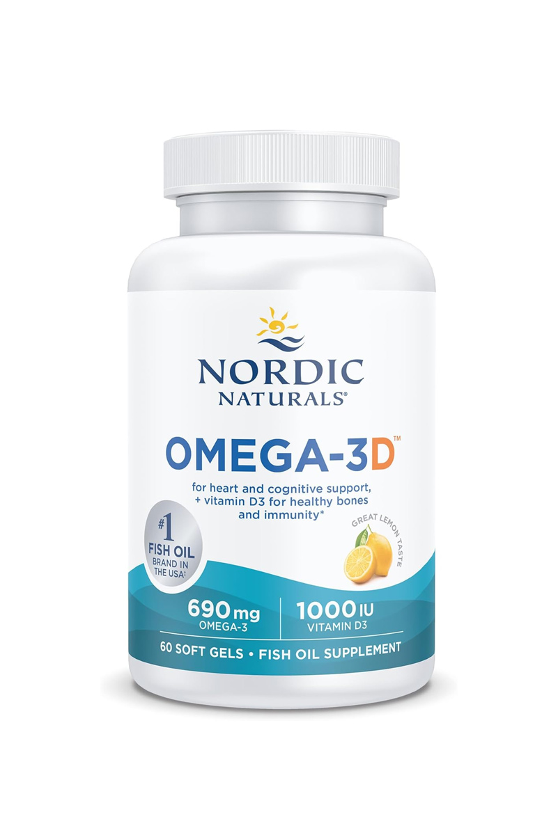 سافت ژل امگا۳ و ویتامین D3 برند Nordic Naturals - بسته ۶۰ عددی