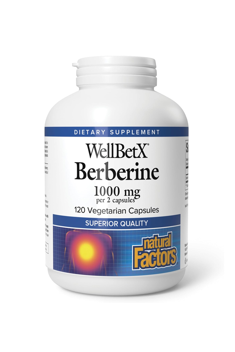 کپسول گیاهی بربرین مدل WellBetX برند Natural Factors – بسته ۱۲۰ عددی