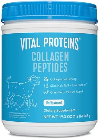 پودر کلاژن پپتاید (هیدرولیز شده) گاوی Vital Proteins - بسته ۵۶۷ گرمی